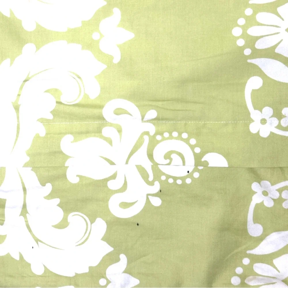 SERENA & LILY Green & White Twin Duvet Cover, Euro Sham & Standard Pillow Cover
